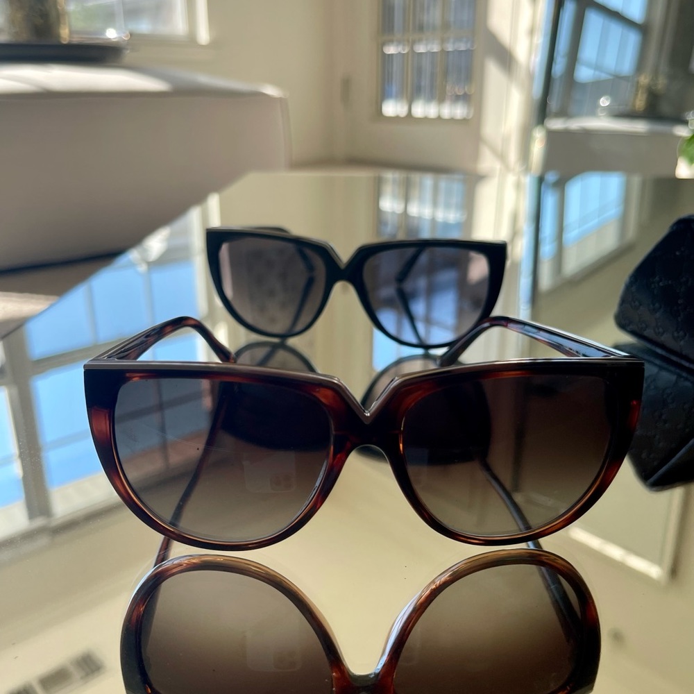 2 VALENTINO Sunglasses BLACK and BROWN Bundle!